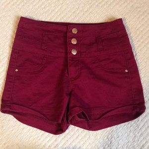 Charlotte Russe high waisted red shorts